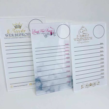High-quality eyelash plates / lashes / eyelash extensions - with your studio logo
