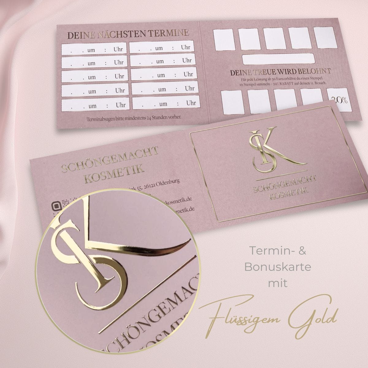 Exclusive folding business cards / folding card with finishing - Image 5