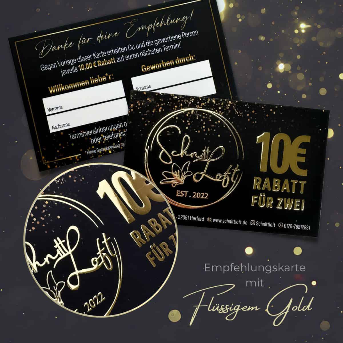 Referral card / Customers recruit customers / Gift card with liquid gold or silver - Image 4