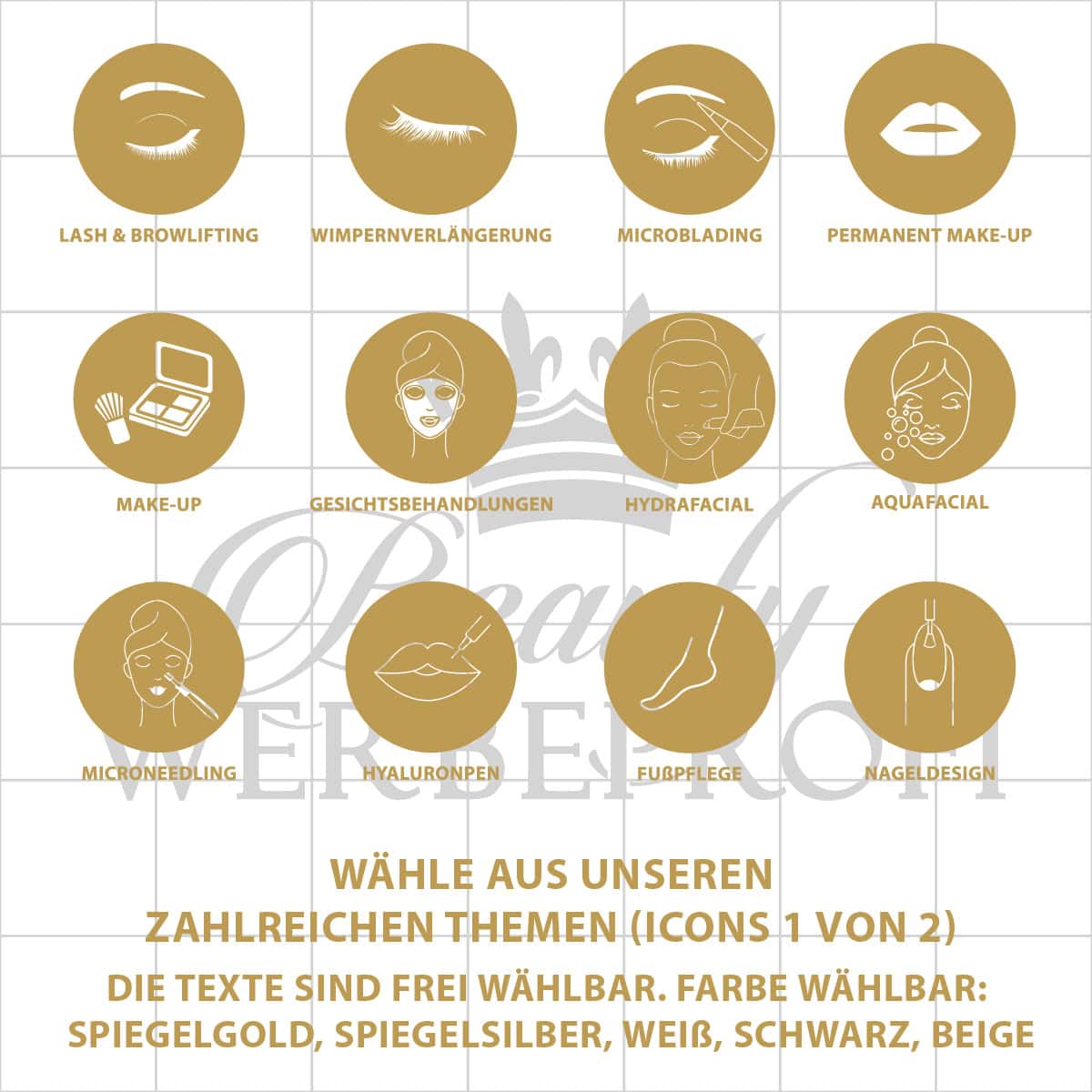 Window stickers / icons / shop window lettering / services / gold & silver - Image 2