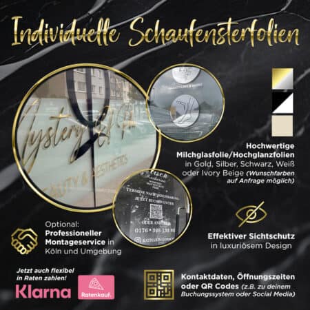 Shop window lettering - according to offer