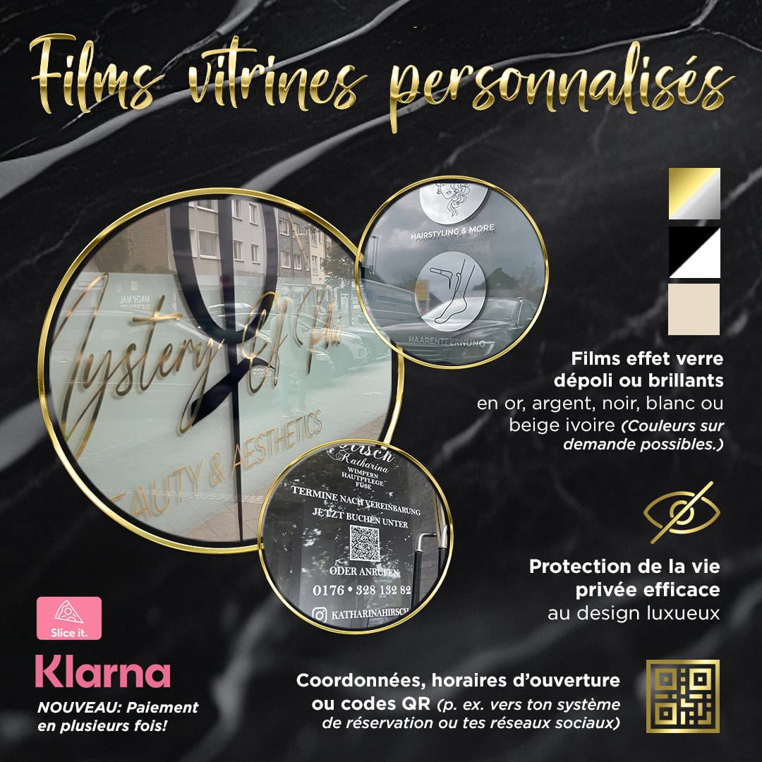 Shop window lettering - according to offer