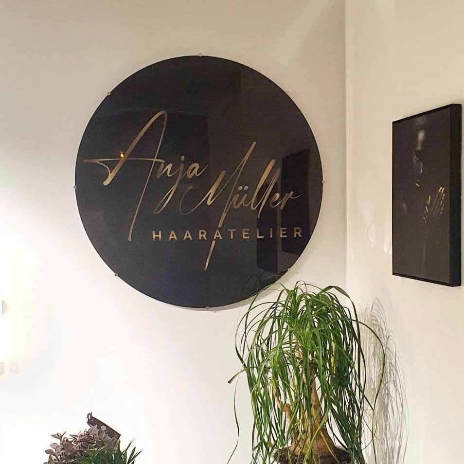 Glamorous acrylic sign / wall sign / wall logo up to 1.50m round - Image 10