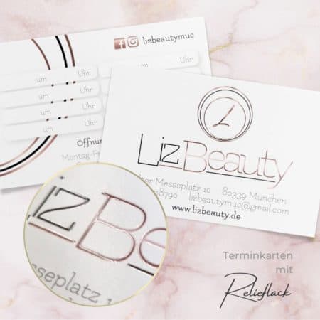 Exclusive date card with LACK finish