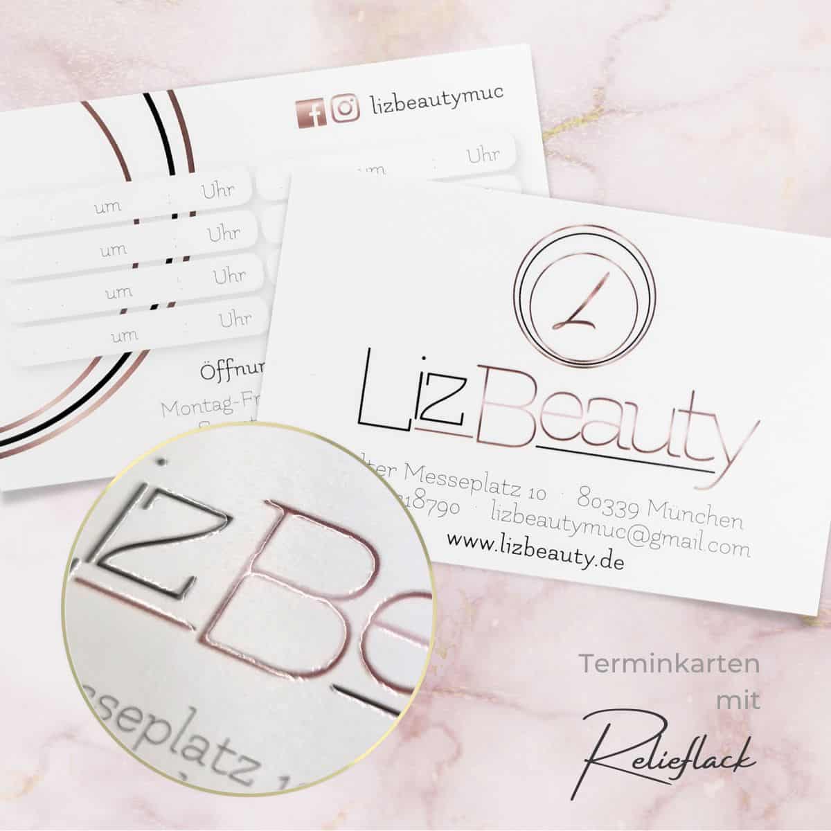 Exclusive date card with LACK finish