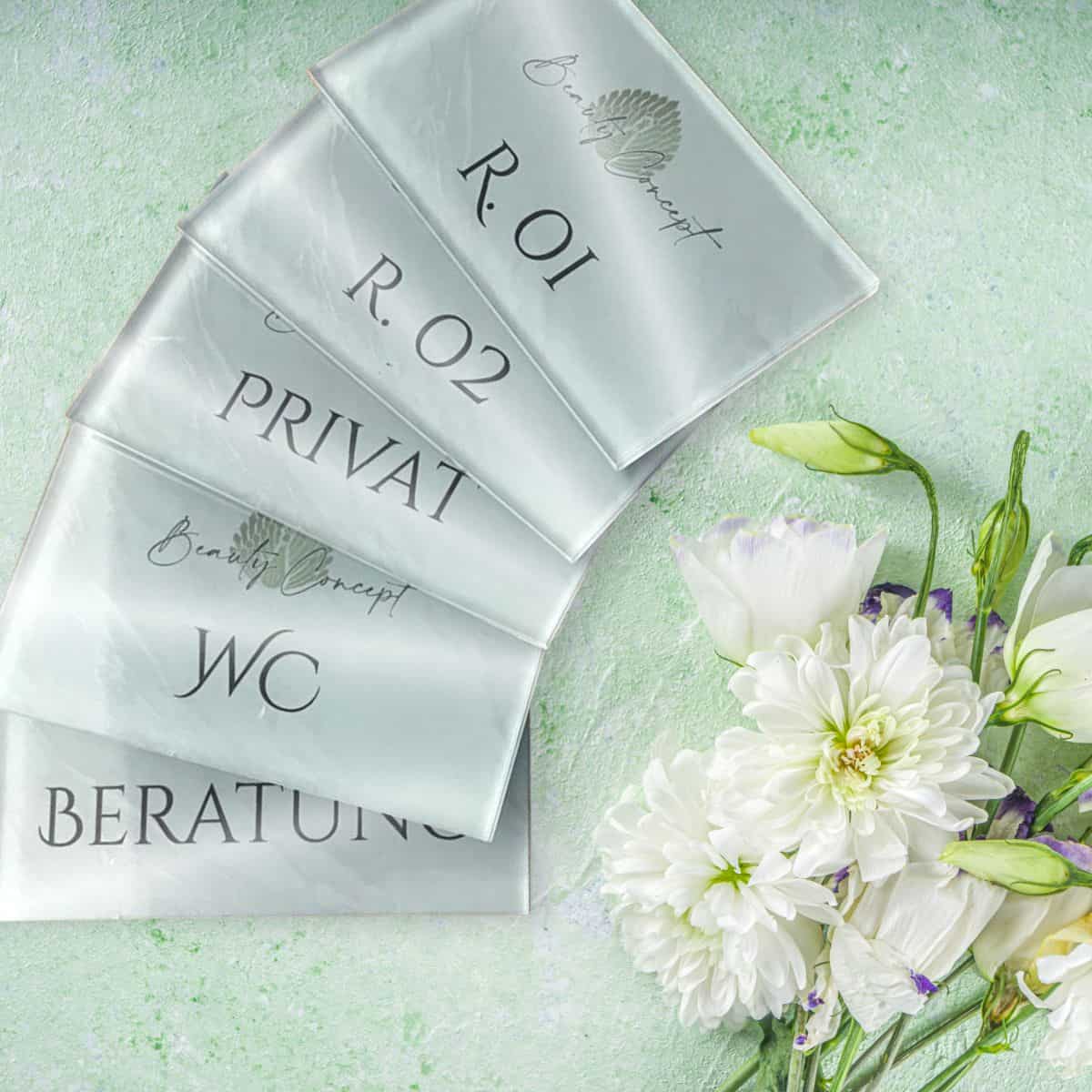 Exclusive room sign / room signs / door sign (WC, staff, room 1 ) acrylic glass - Image 4