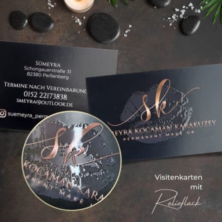 Exclusive business card with LACK finish