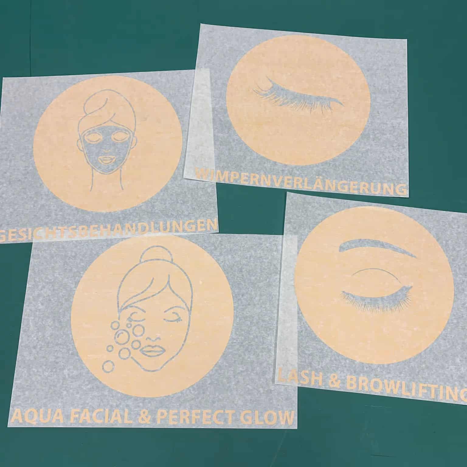 Window stickers / icons / shop window lettering / services / gold & silver - Image 14