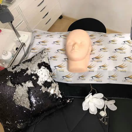 Logo photo fabric - ideal for eyelash photos / photo background - set of 2)