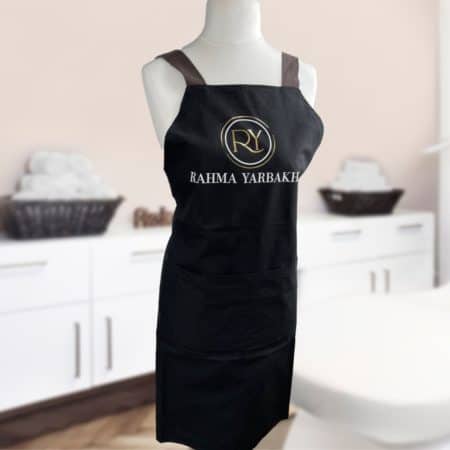 Apron / Apron / Cosmetic apron - with gold effect logo