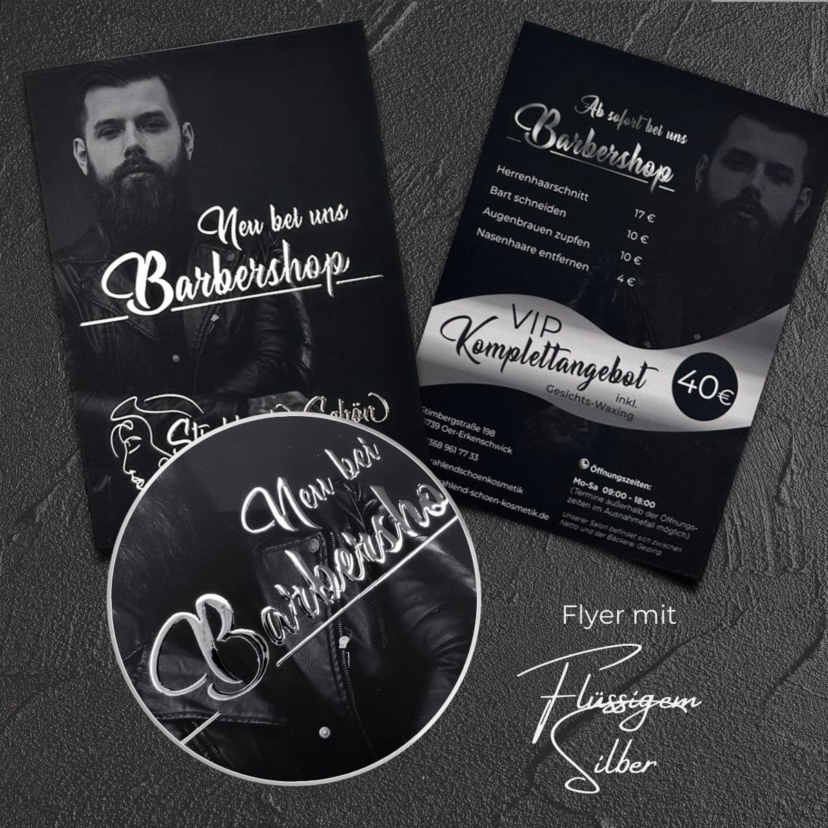 Exclusive flyer with liquid gold or liquid silver / lacquer finish - Image 9