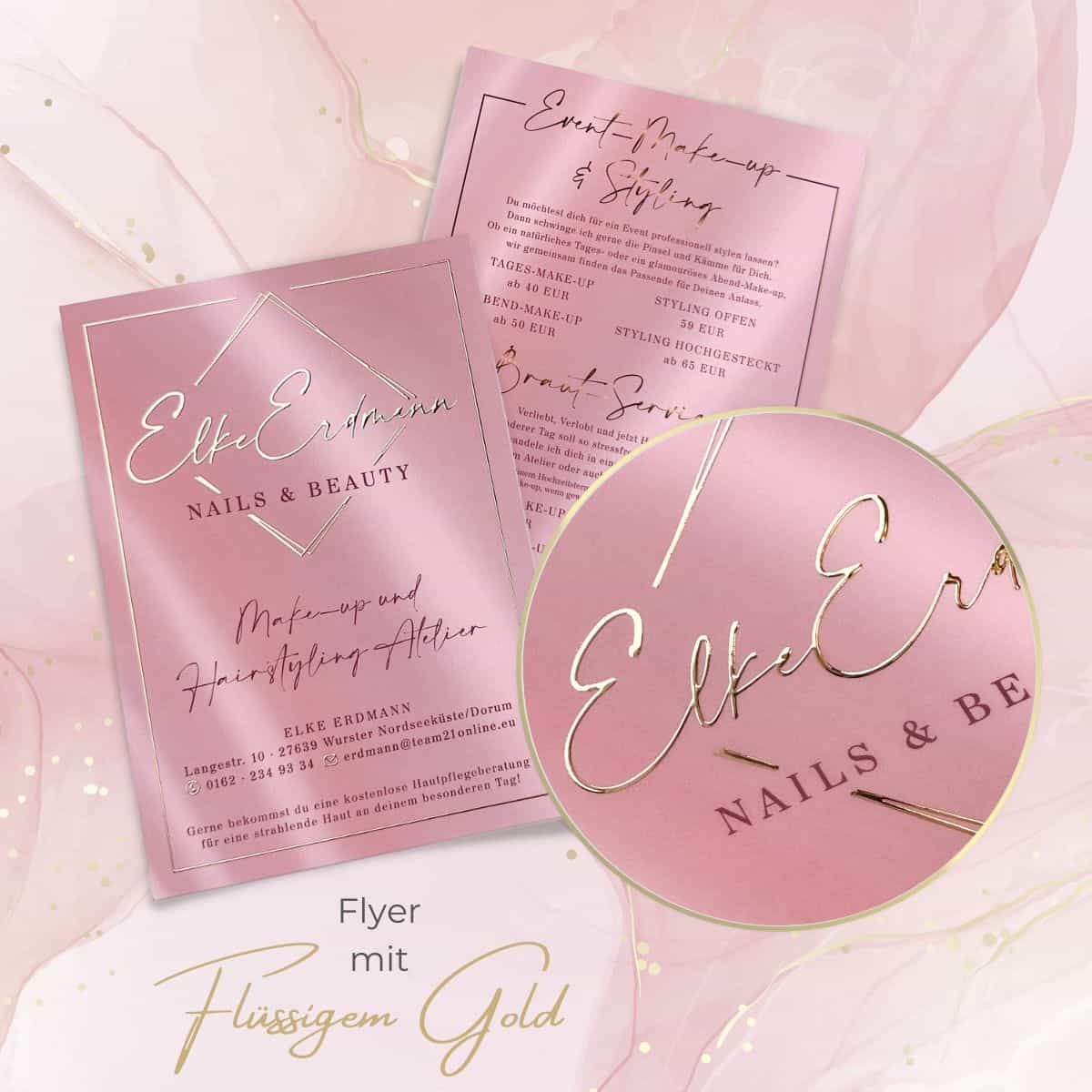 Exclusive flyer with liquid gold or liquid silver / lacquer finish - Image 6