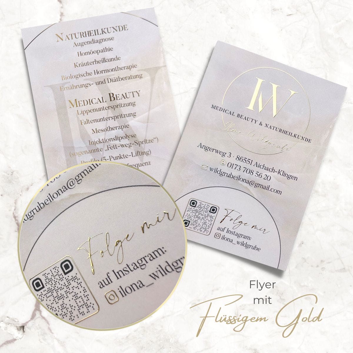 Exclusive flyer with liquid gold or liquid silver / lacquer finish - Image 7