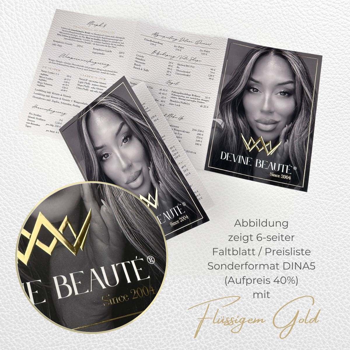 Exclusive 6-page flyer / leaflet with liquid gold or silver - Image 11