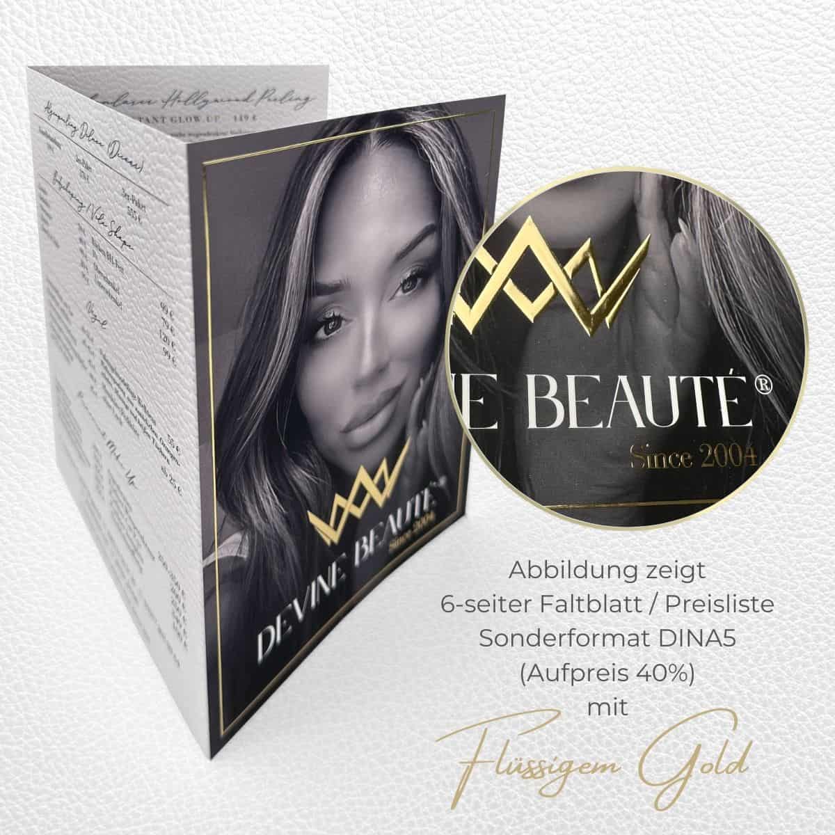 Exclusive 6-page flyer / leaflet with liquid gold or silver - Image 5