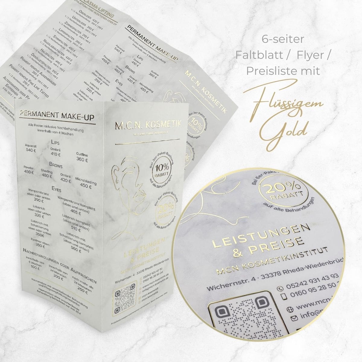 Exclusive 6-page flyer / leaflet with liquid gold or silver - Image 6