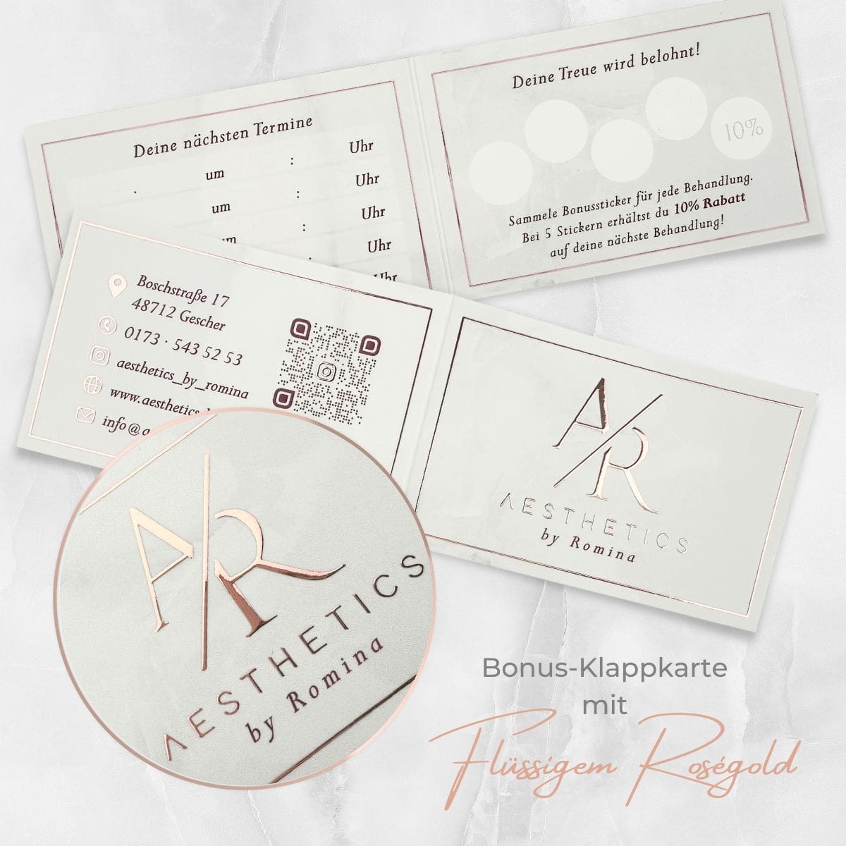 Exclusive folding business cards / folding card with finishing - Image 3