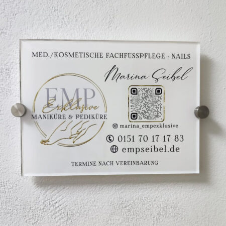 Exclusive company sign / advertising sign made of acrylic glass 20x30 or 30x40cm