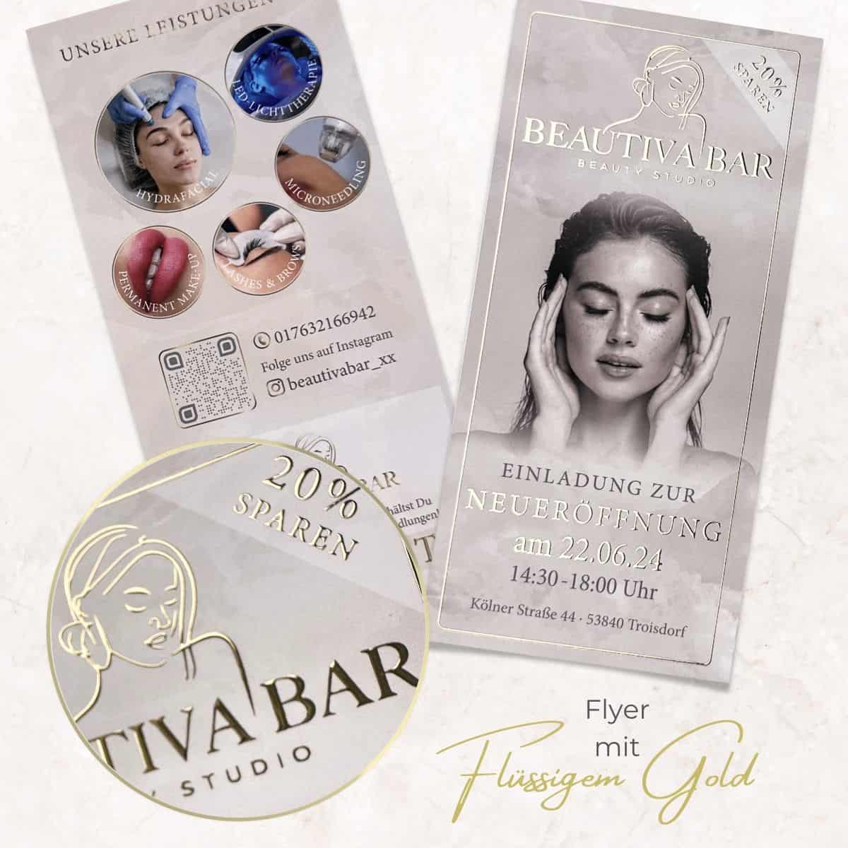 Exclusive flyer with liquid gold or liquid silver / lacquer finish - Image 5