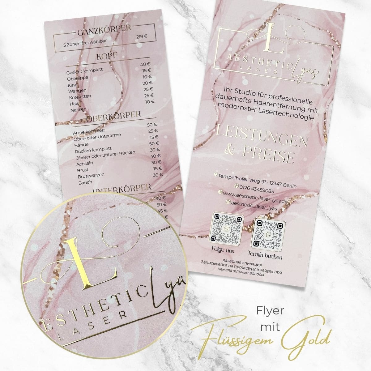 Exclusive flyer with liquid gold or liquid silver / lacquer finish - Image 8