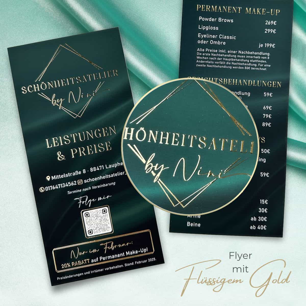 Exclusive flyer with liquid gold or liquid silver / lacquer finish - Image 2