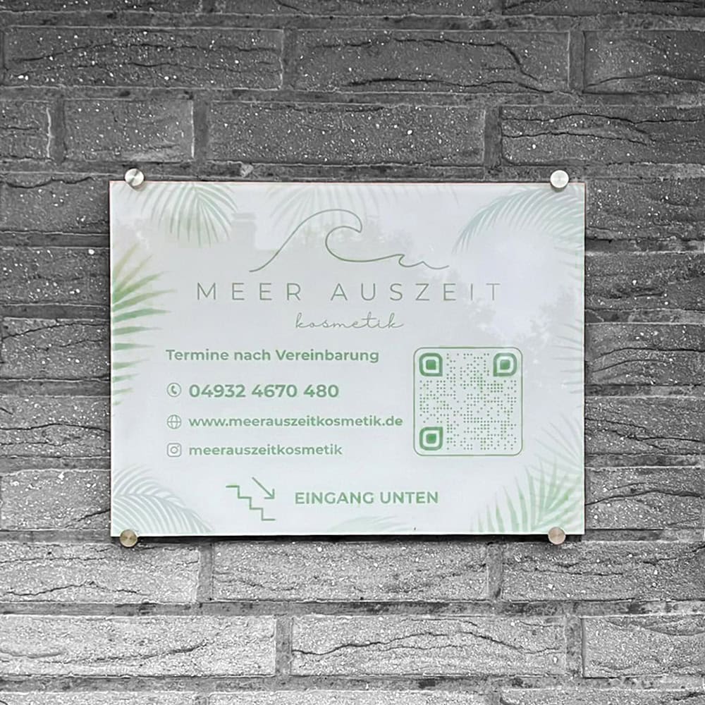 Exclusive company sign / advertising sign made of acrylic glass 20x30 or 30x40cm - Image 3